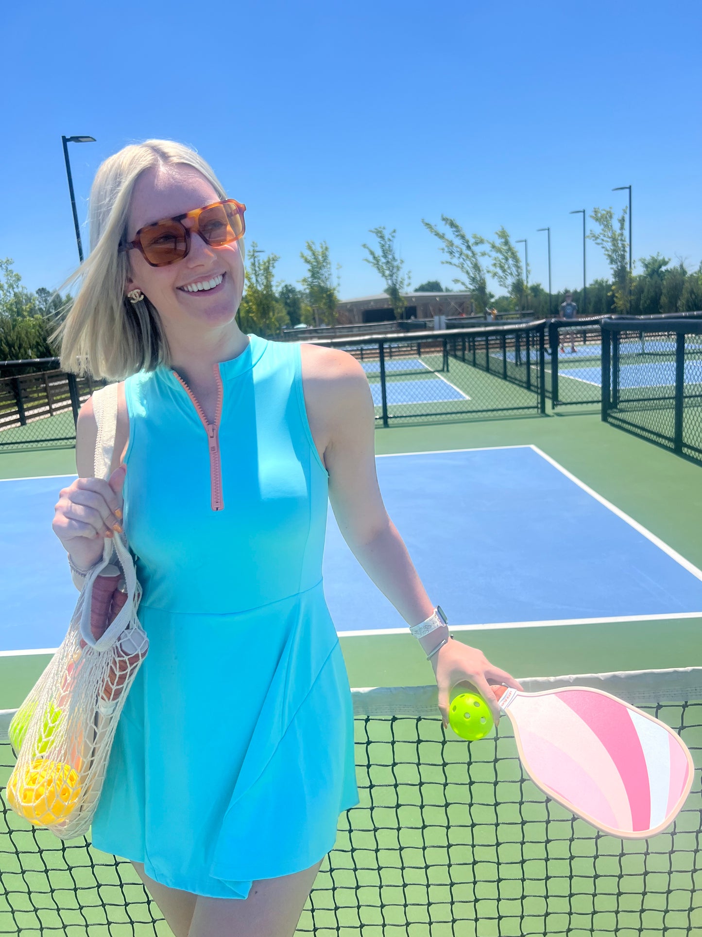 Orange and Teal Tennis Dress