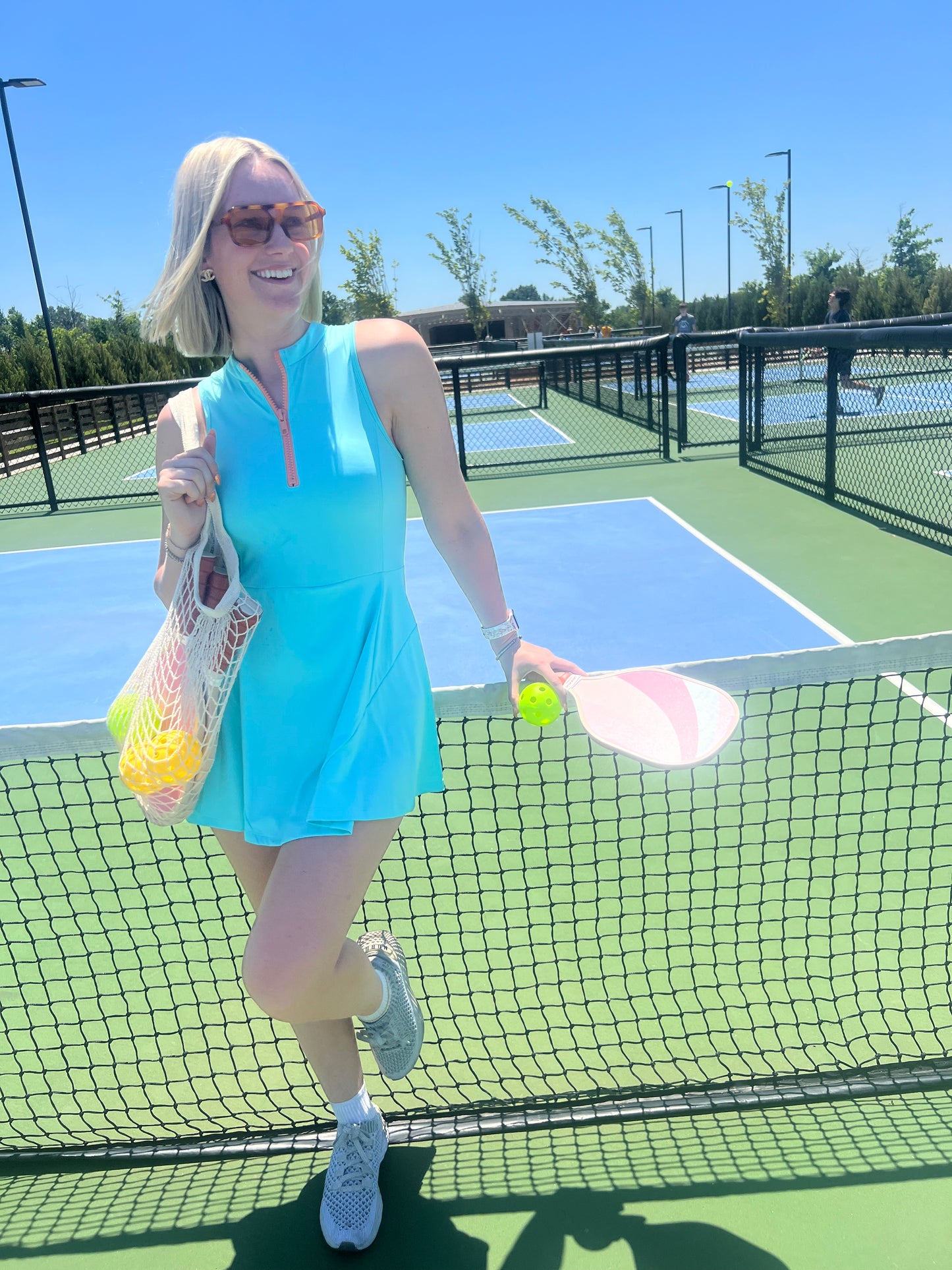 Orange and Teal Tennis Dress