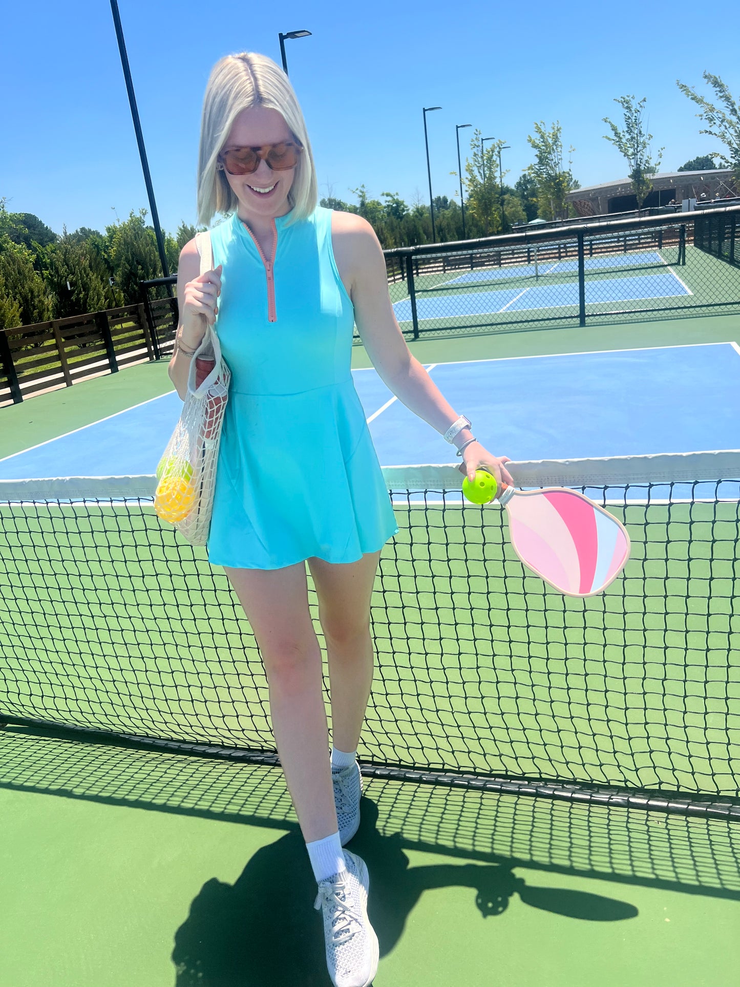Orange and Teal Tennis Dress