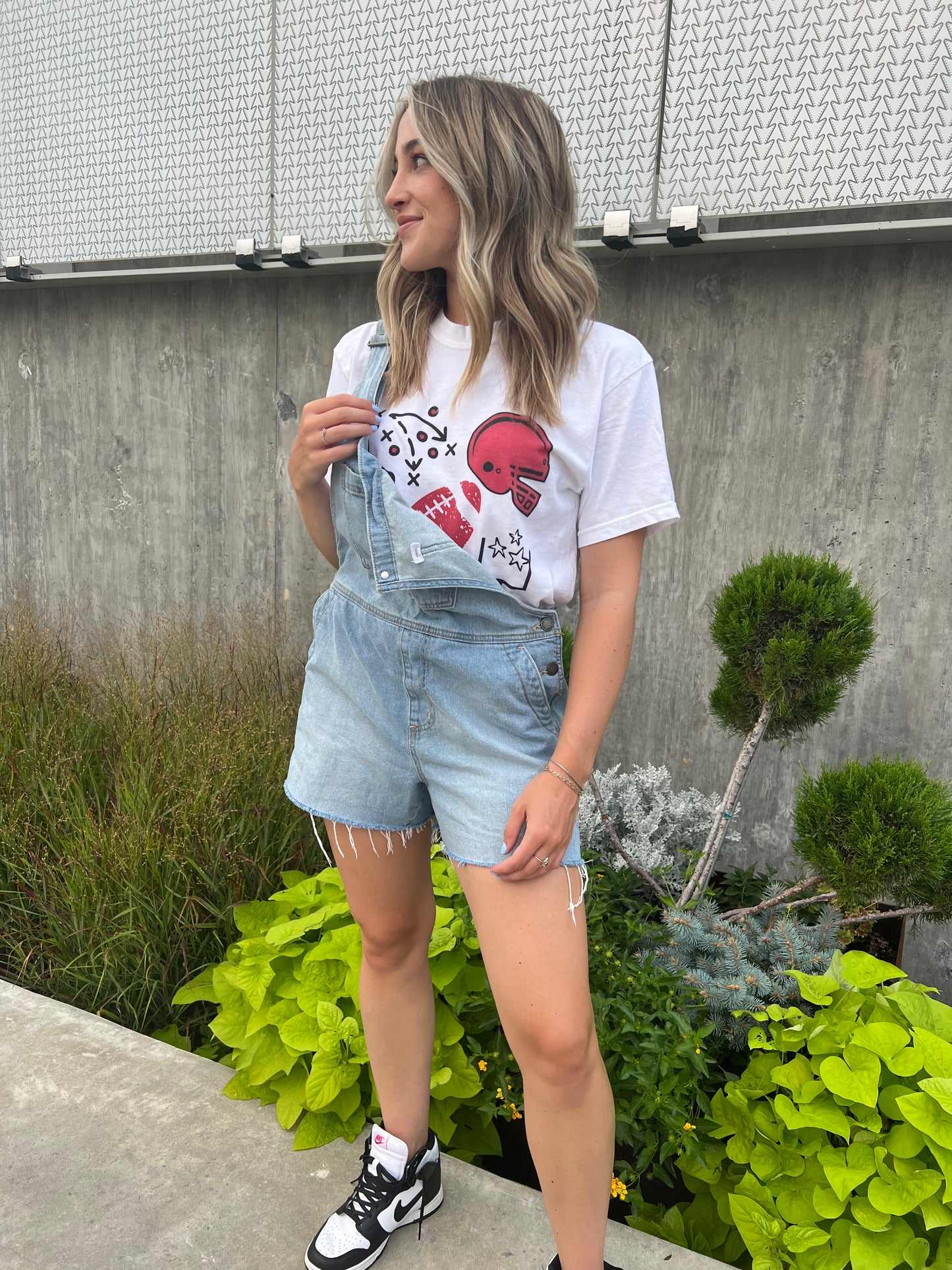 Red Football Icons Tee