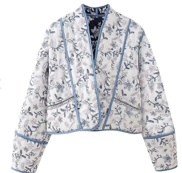 Printed quilt jacket